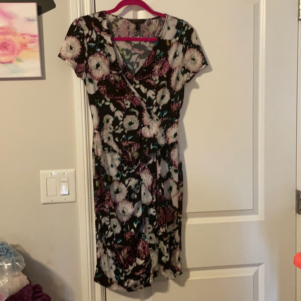Bcbgmaxazria floral print short sleeve dress